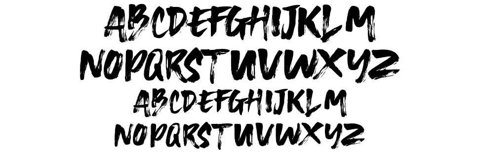 One Brushfont specimens