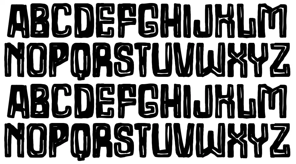 Orange Bunker 42font specimens