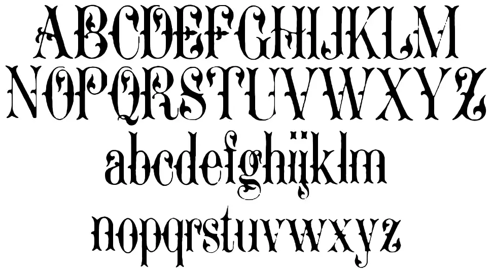 Ornamented, No. 1543 Especímenes Ornamented, No. 1543font specimens
