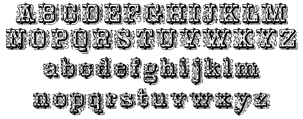 Ornamented, No. 43 Especímenes Ornamented, No. 43font specimens