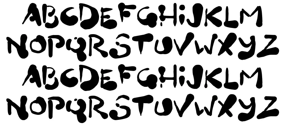 Paint Blobsfont specimens