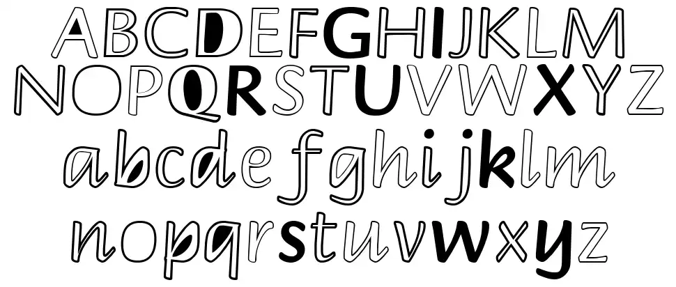Peekaboo 2font specimens