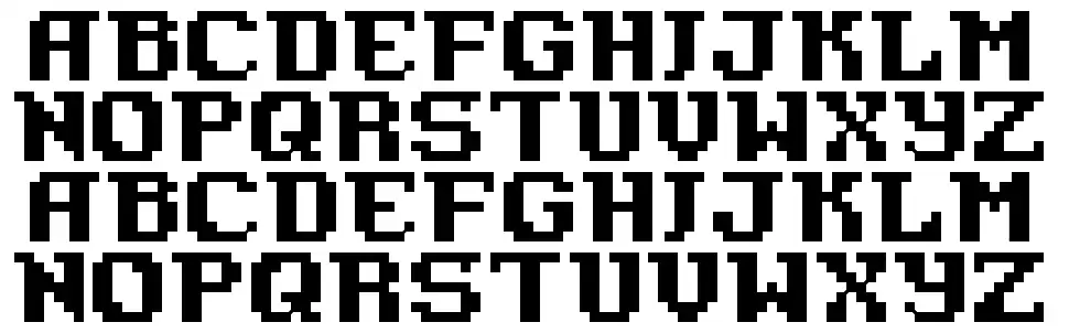 Pixel Azure Bondsfont specimens