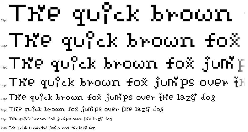 Pixelpoiizfont waterfall