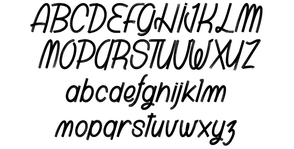 Polibrushfont specimens