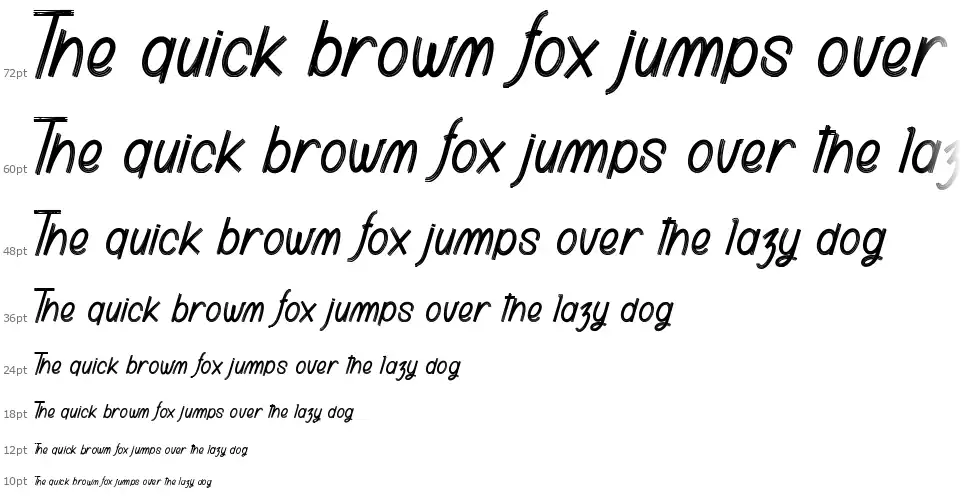Polibrushfont waterfall