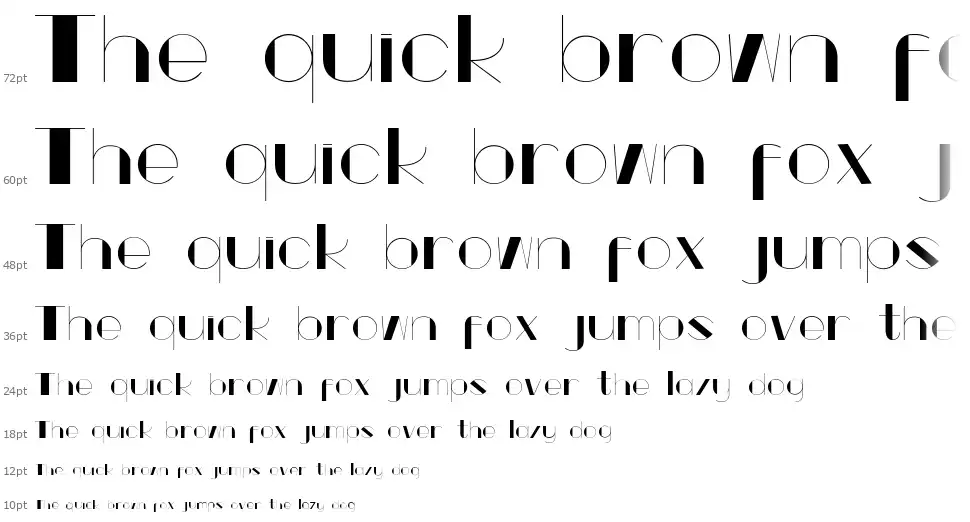 Popeye Typefont waterfall