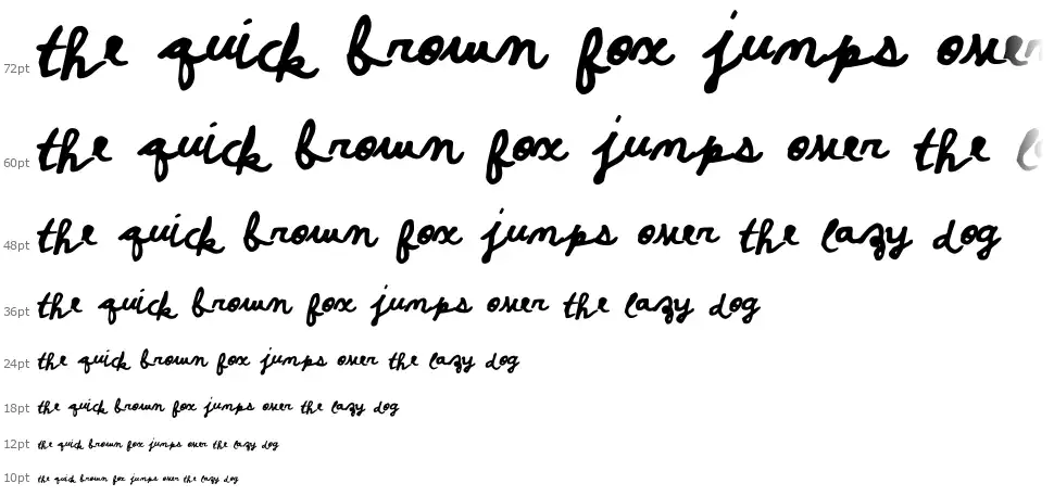 Poster Script Bfont waterfall