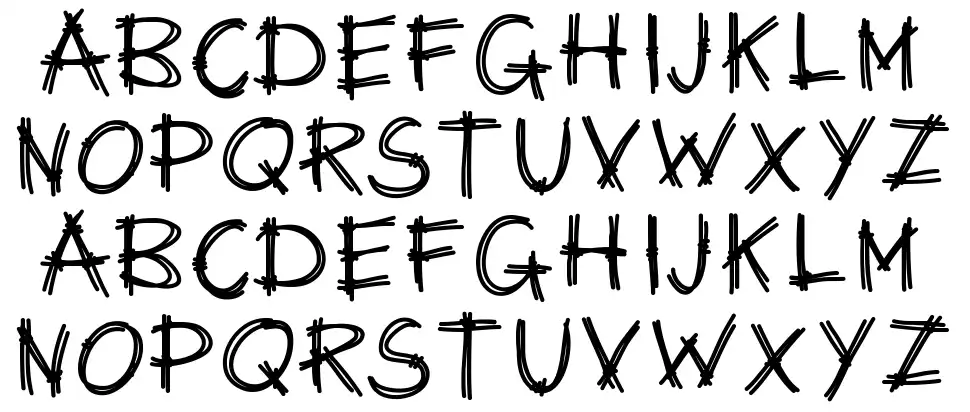 PW Survivalfont specimens