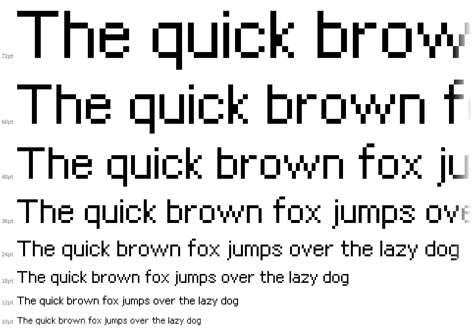 PX Sans Nouveauxfont waterfall