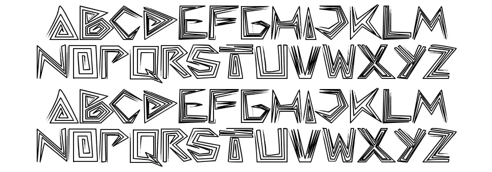 Pyramid Invertedfont specimens