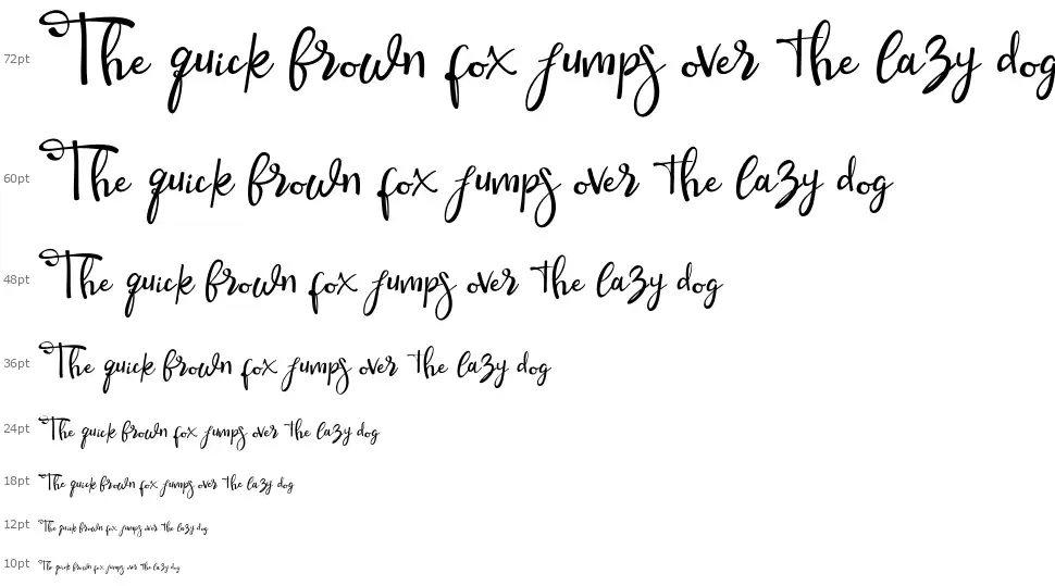 Qamari Scriptfont waterfall