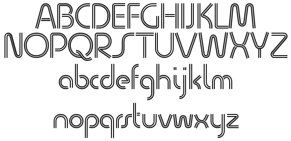 Quesat Stripedfont specimens