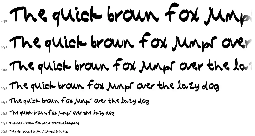 Quick Comicfont waterfall