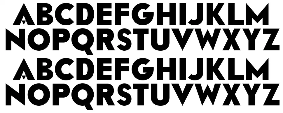 Rainfallfont specimens