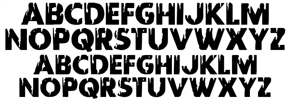 Red Undeadfont specimens