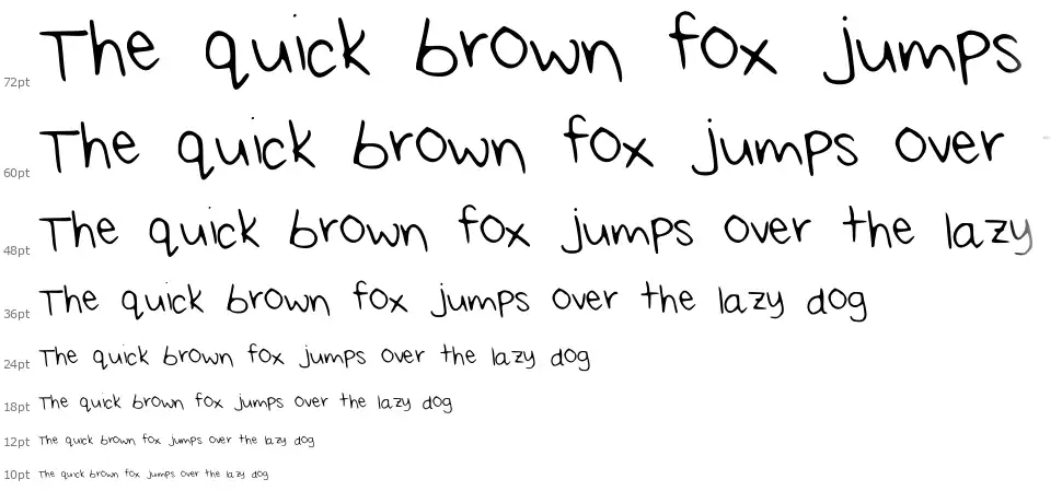Rei's Handwritingfont waterfall