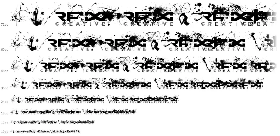 RFX Splatzfont waterfall