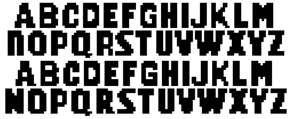 Road Pixelfont specimens