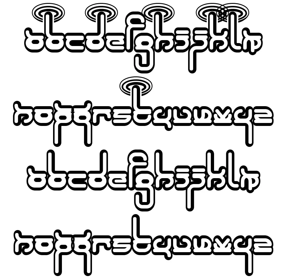 Robokidfont specimens