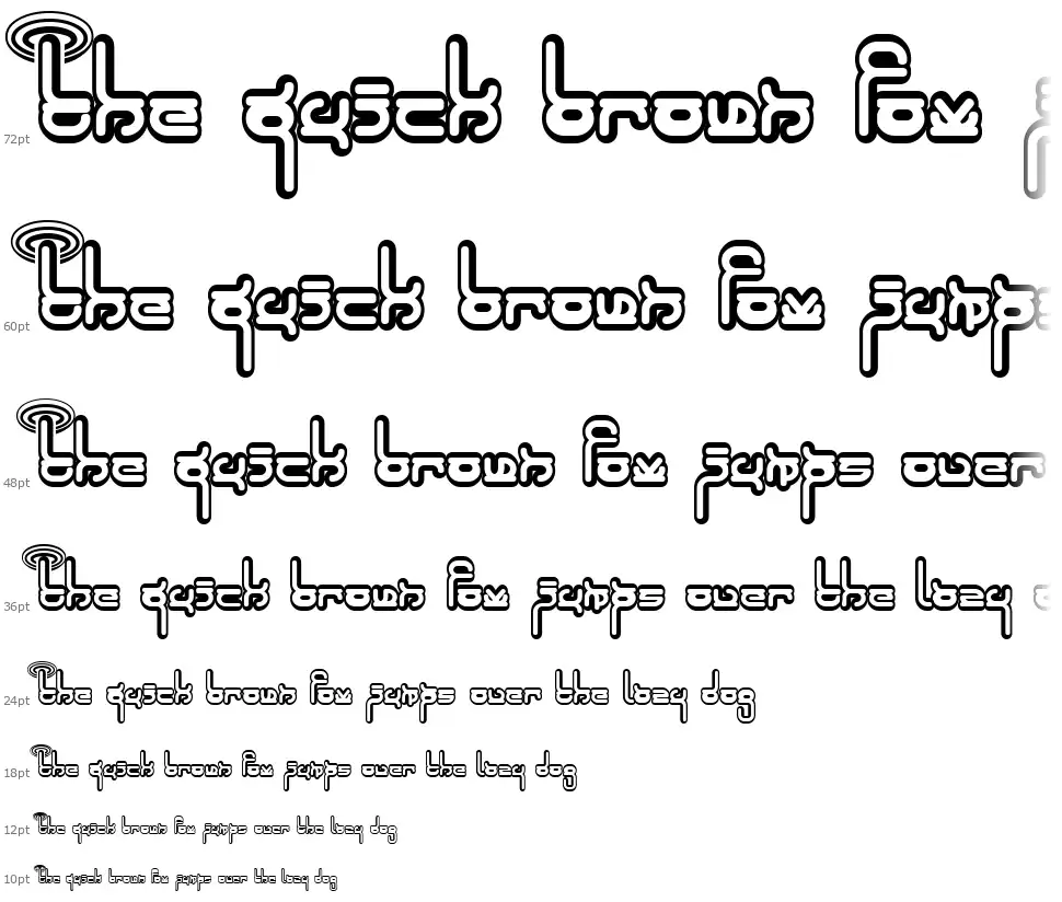 Robokidfont waterfall