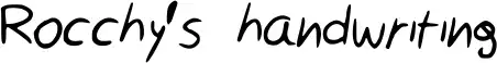 Rocchy's handwriting