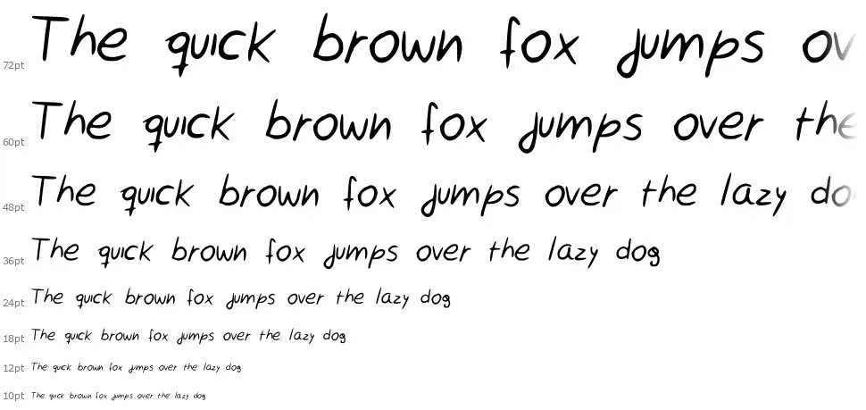 Rocchy's handwritingfont waterfall