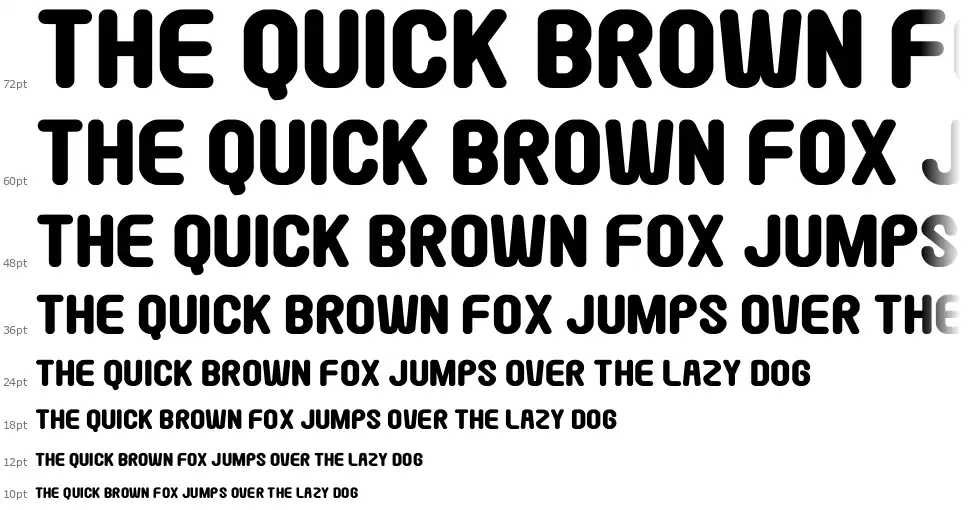 Round Popfont waterfall