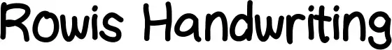 Rowis Handwriting