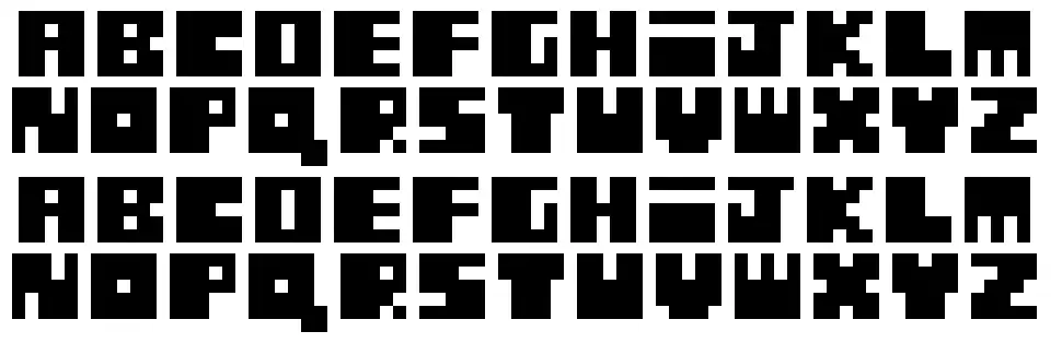 Rulerfont specimens