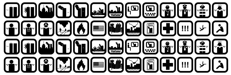 September 11 Iconfont specimens