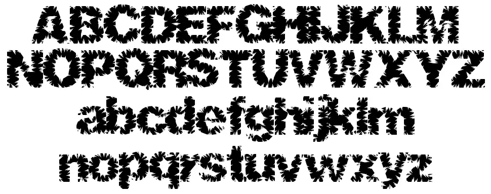Shred Hardfont specimens