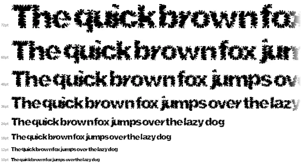 Shred Hardfont waterfall