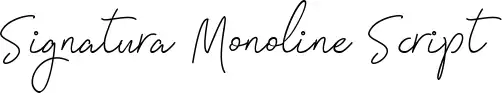 Signatura Monoline Script