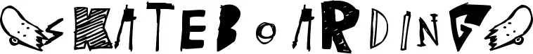 (skateboarding)