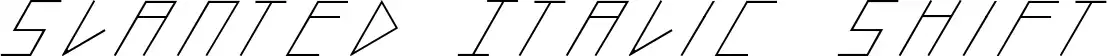 Slanted Italic Shift