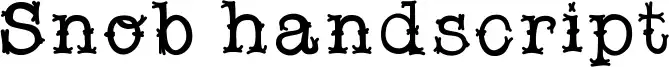 Snob handscript