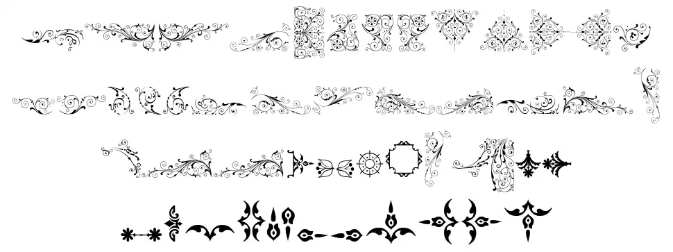 Soft Ornaments Sixfont specimens