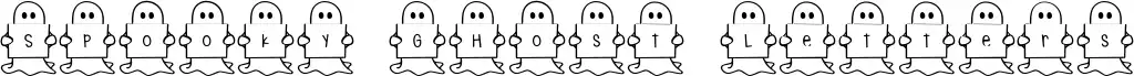 Spooky Ghost Letters