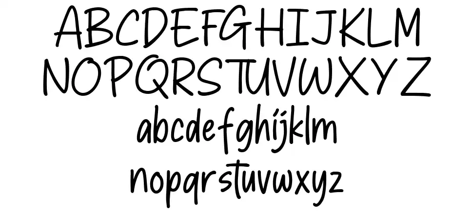 Sticky Markerfont specimens