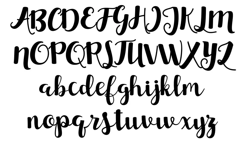 Sunset Scriptfont specimens