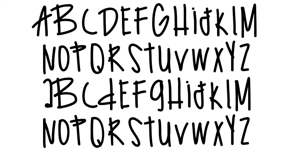 Surprze Birthdayfont specimens