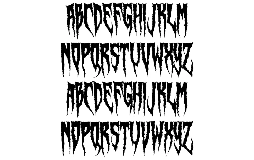 Swamp Witchfont specimens
