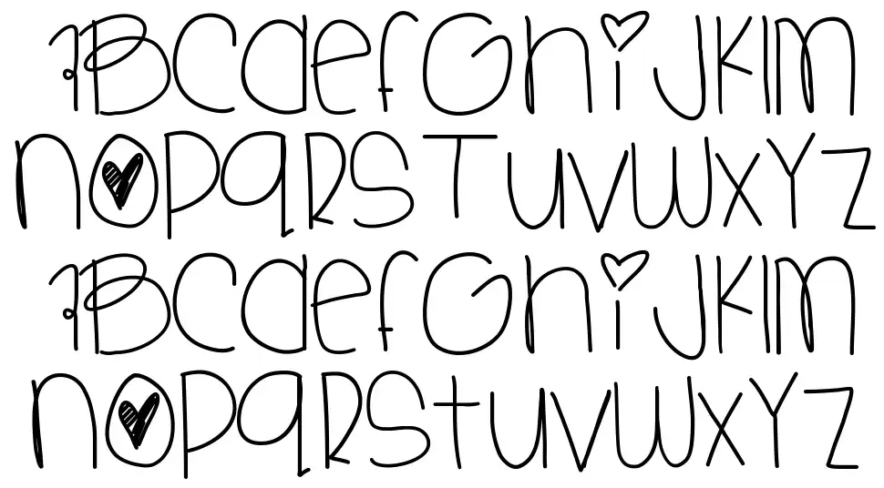 Sweet Babefont specimens