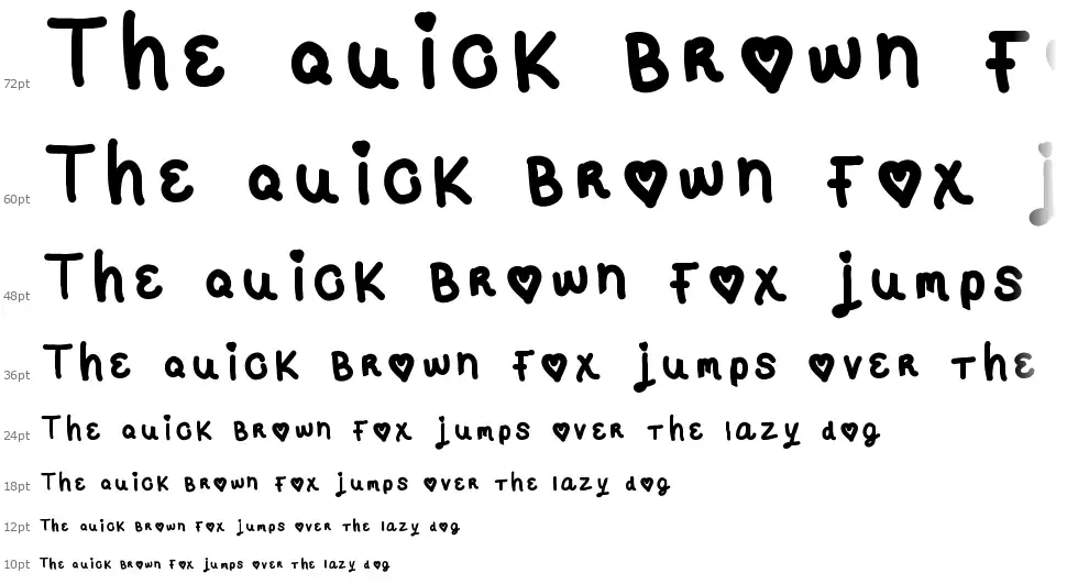 Sweetie Lovefont waterfall