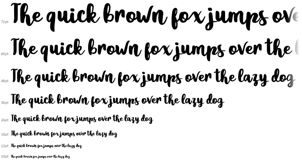 Sweety Lovelyfont waterfall