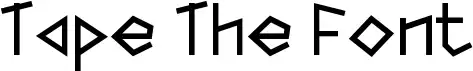 Tape The Font