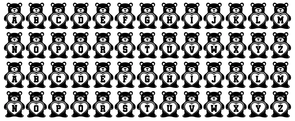 Teddy Bearsfont specimens