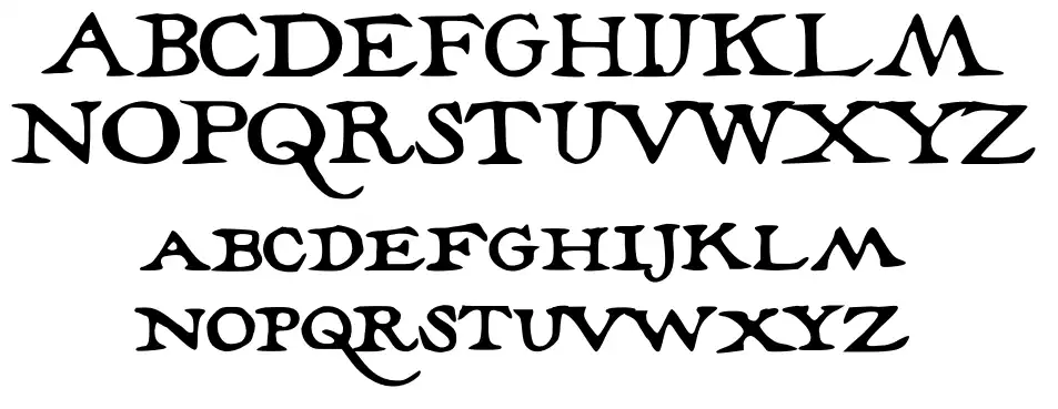 The Marauder's Mapfont specimens