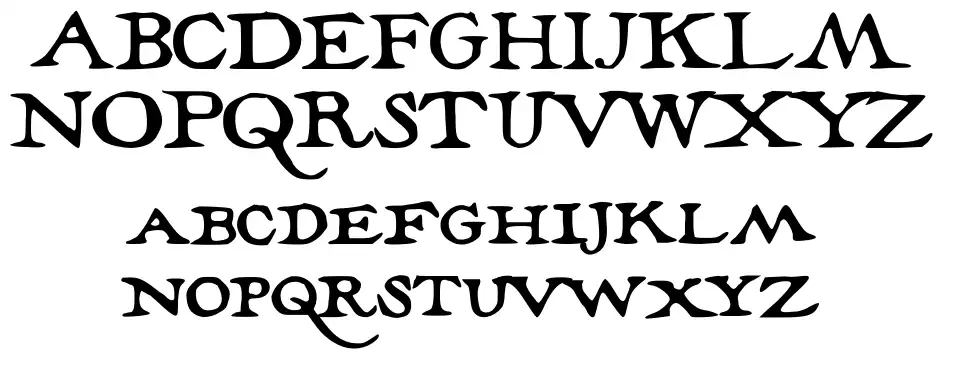 The Marauder's Mapfont specimens